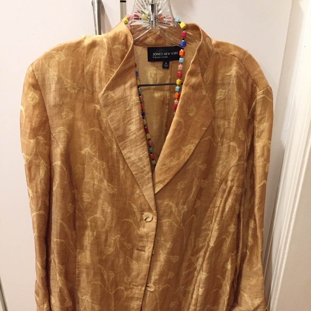 JONES NEW YORK Linen Jacket - PeachTan 16 NWT - Picture 6 of 7